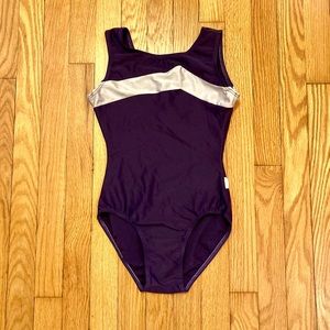 Destira Leotard Purple White Foil Adult Extra Small XS